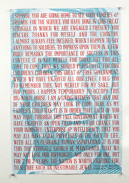 Abraham Lincoln, typeface, typography, poster