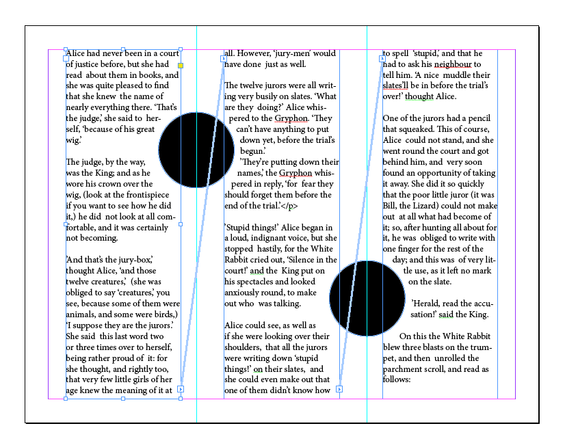 InDesign - text threads