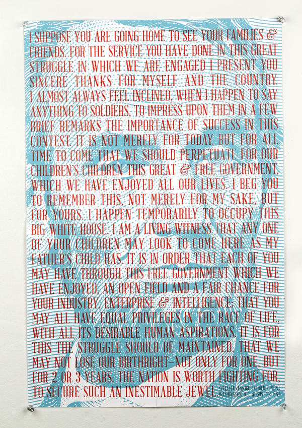 Abraham Lincoln, typeface, typography, poster