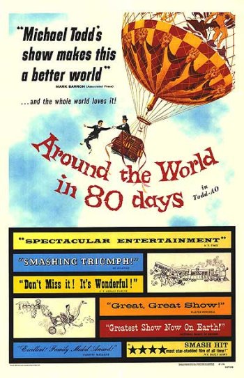 Around the World in 80 Days, Poster, Design, retro