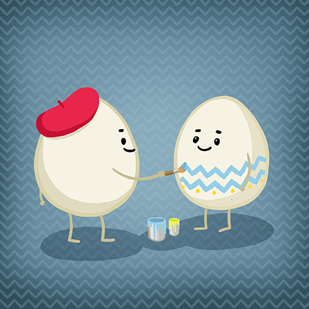 easter, illustration, design, egg