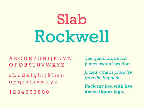 Slab Serif Typography, Rockwell