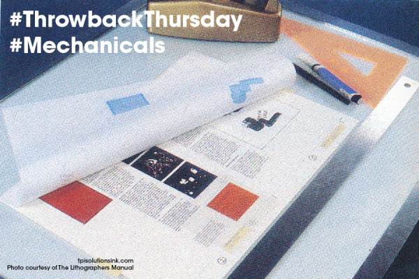 Graphic design - creating a mechanical #throwbackthursday