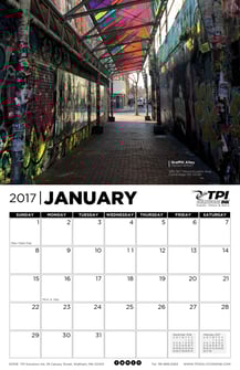 Boston Street Art Calendar - January 2017