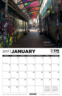 Boston Street Art Calendar - January 2017