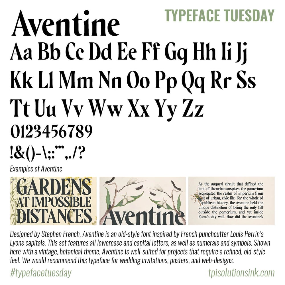 Typeface Tuesday – Aventine