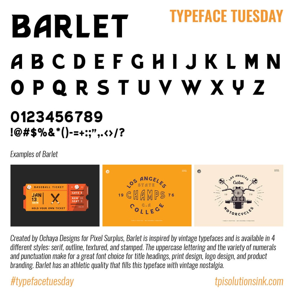 Typeface Tuesday – Barlet