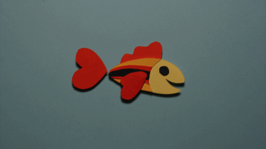 Happy Fish Puppet A Sea of Solutions stop motion animation TPI Solutions Ink