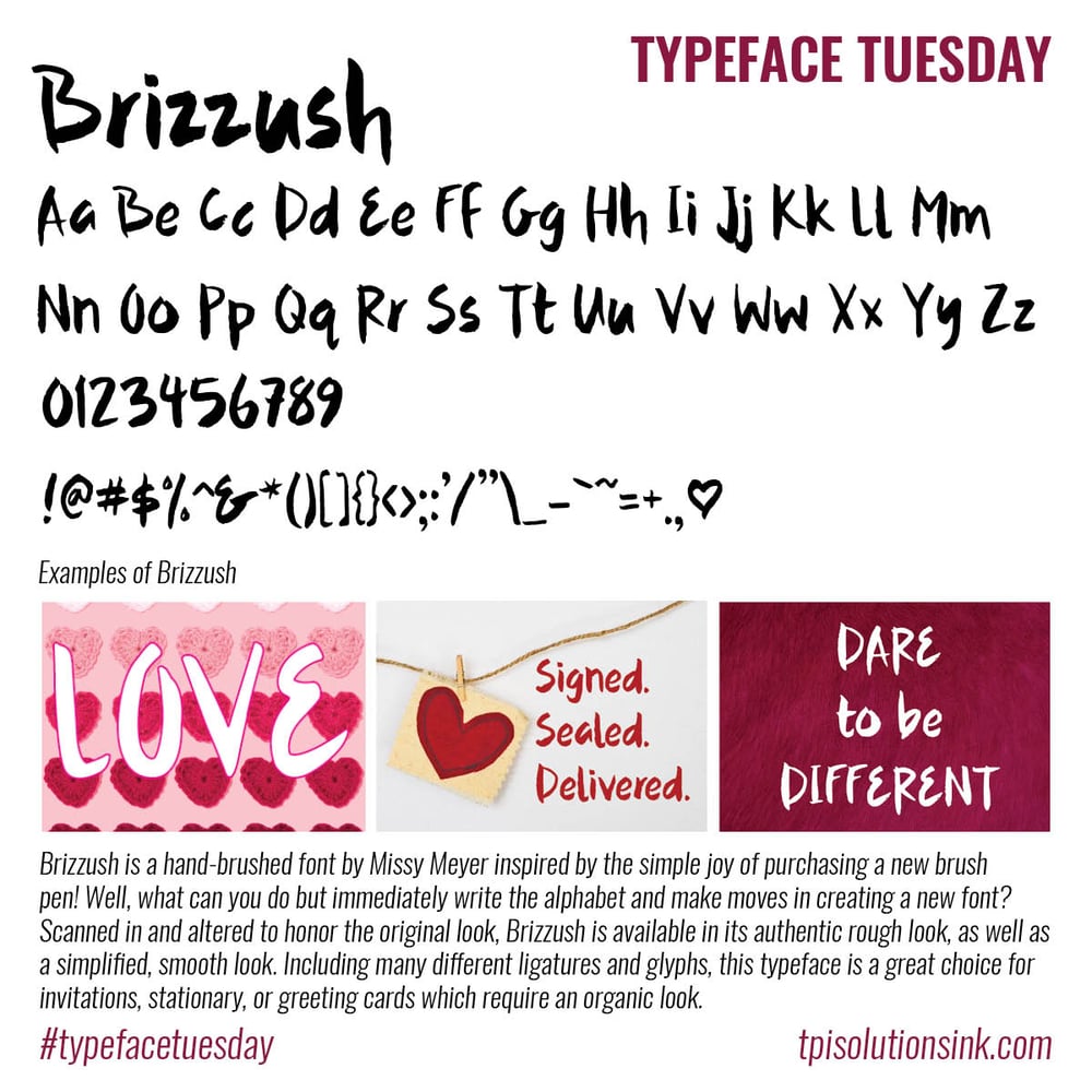 Typeface Tuesday – Brizzush