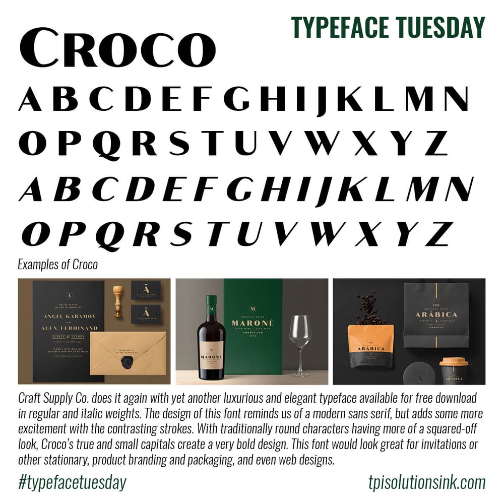 Typeface Tuesday – Croco