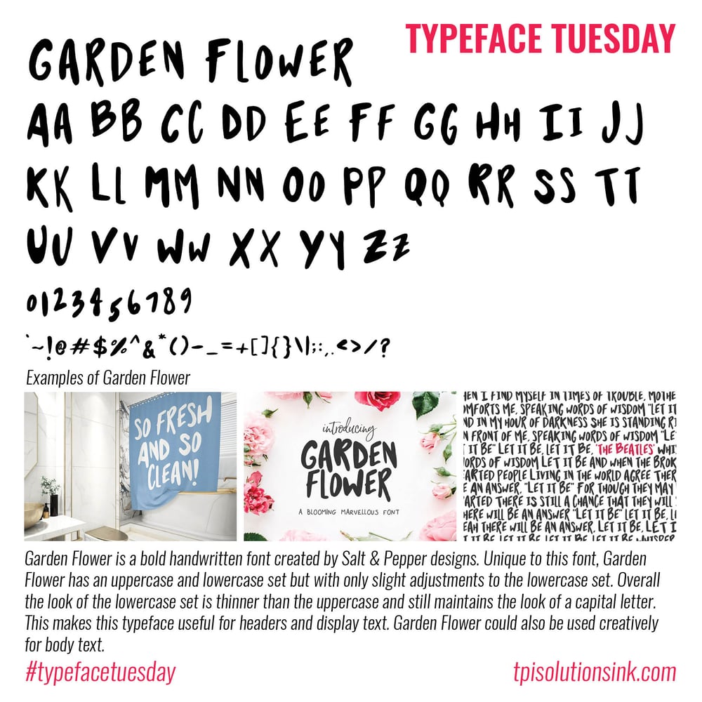 Typeface Tuesday – Garden Flower