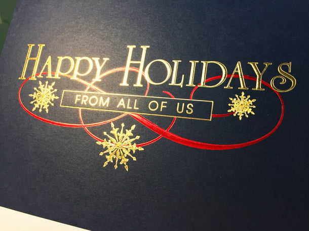 Foil Stamped Holiday Greeting Card from McLaughlin Insurance Agency