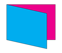 Horizontal Folded Card Diagram and Template
