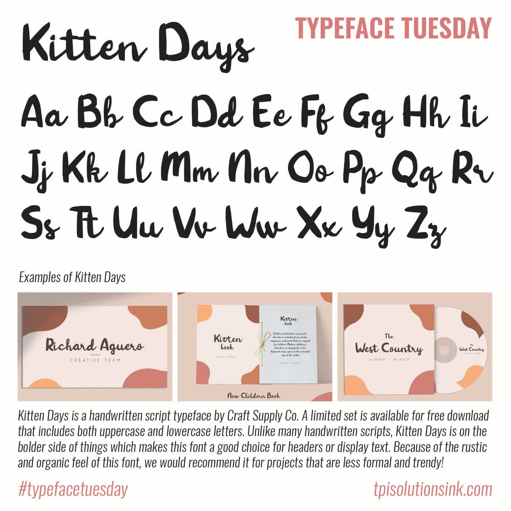 Typeface Tuesday – Kitten Days