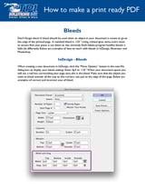 Guide with tips for how to create a print ready PDF