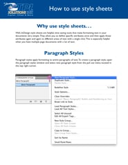 Guide on how to Use InDesign Style Sheets