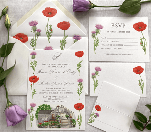 Vicky Enright Design Wedding Invitations