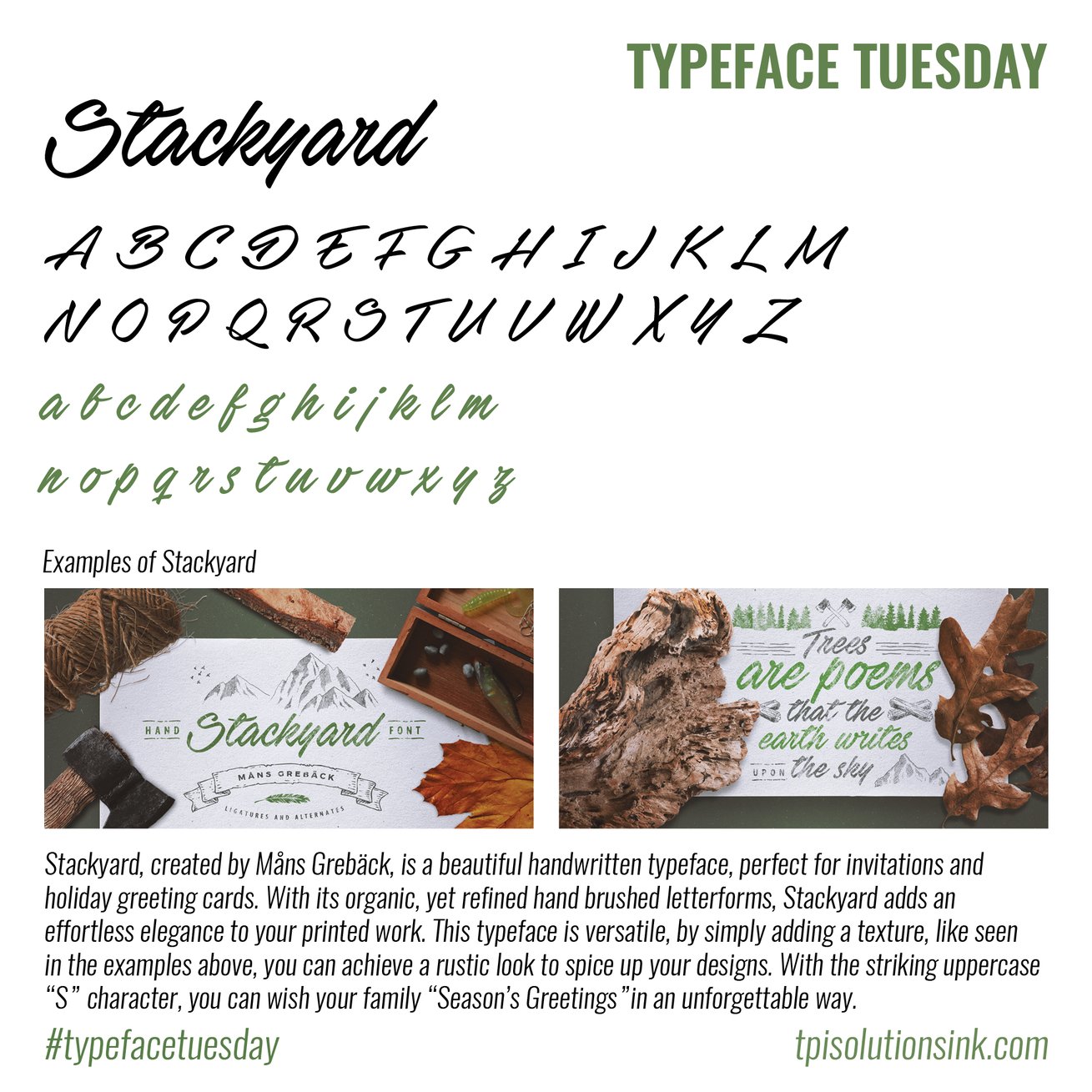 Typeface Tuesday – Stackyard