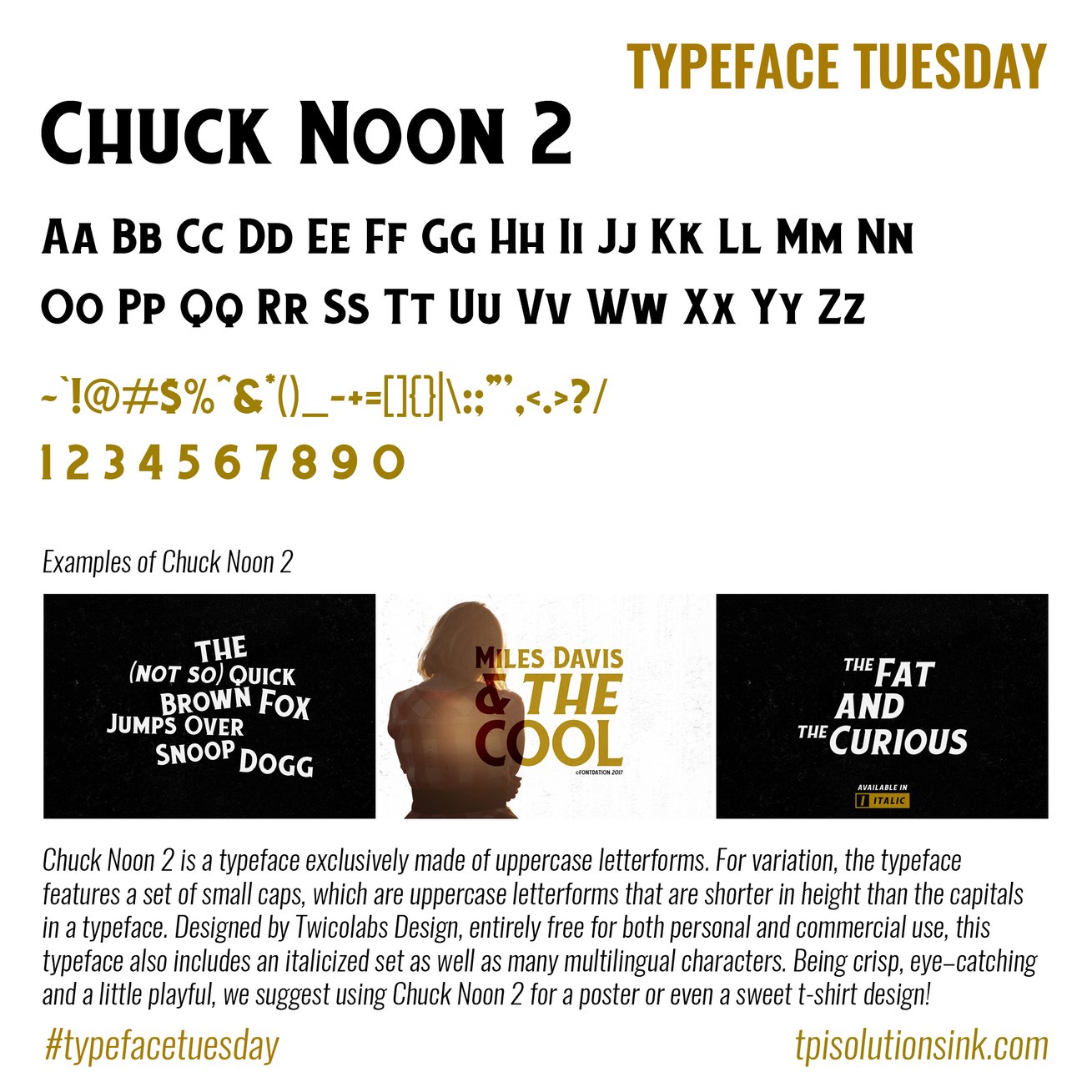 Typeface Tuesday – Chuck Noon 2