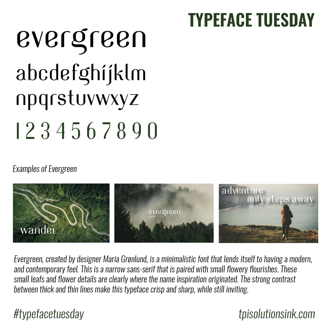 Typeface Tuesday – Evergreen