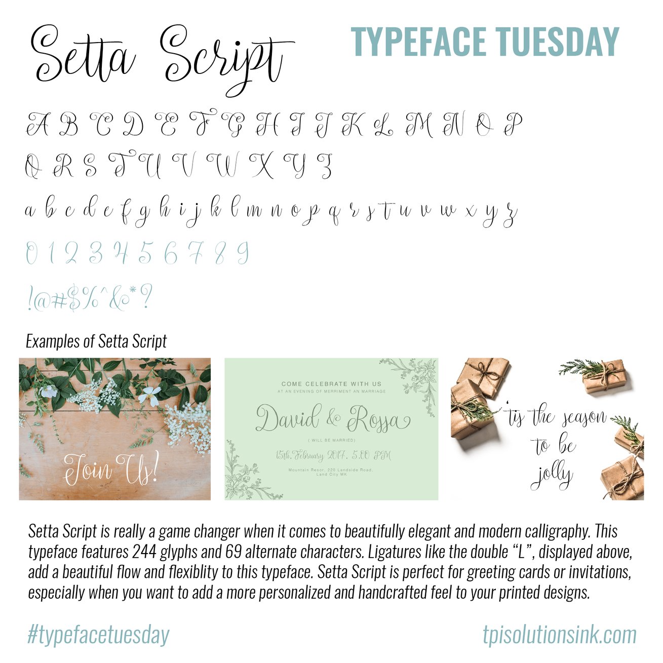 Typeface Tuesday – Setta Script