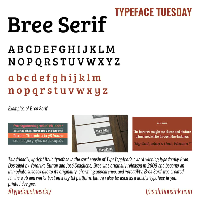 TPI Solutions – Typeface Tuesday – Bree Serif