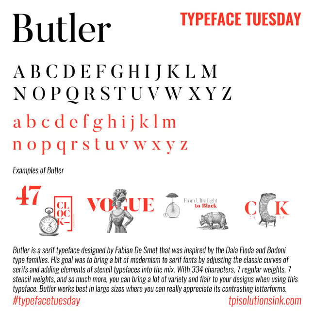 TPI Solutions – Typeface Tuesday – Bulter