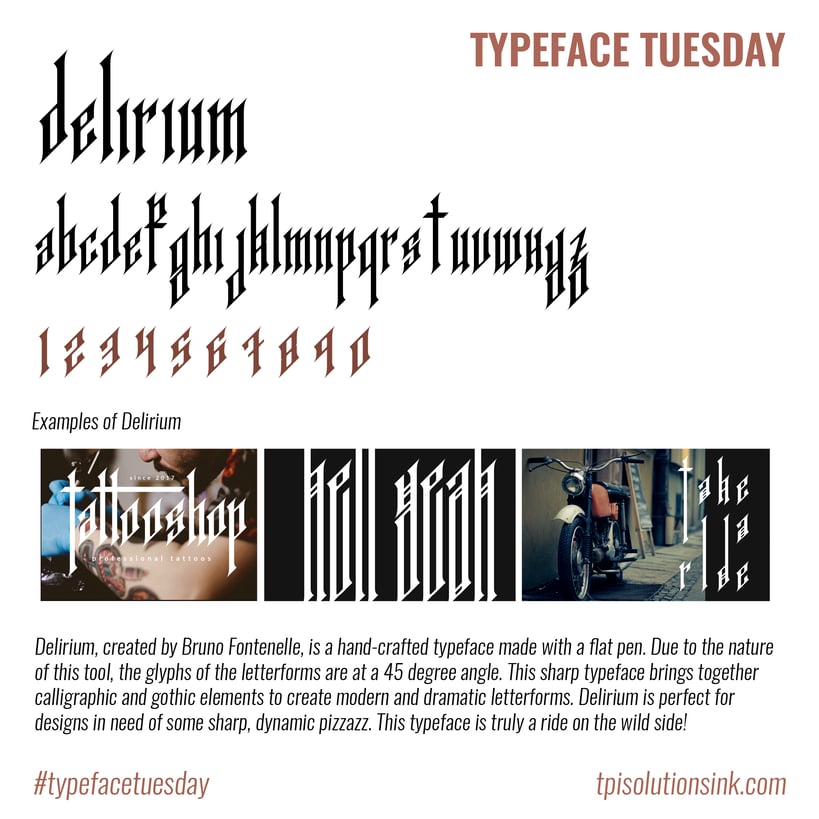 Typeface Tuesday – Delirium