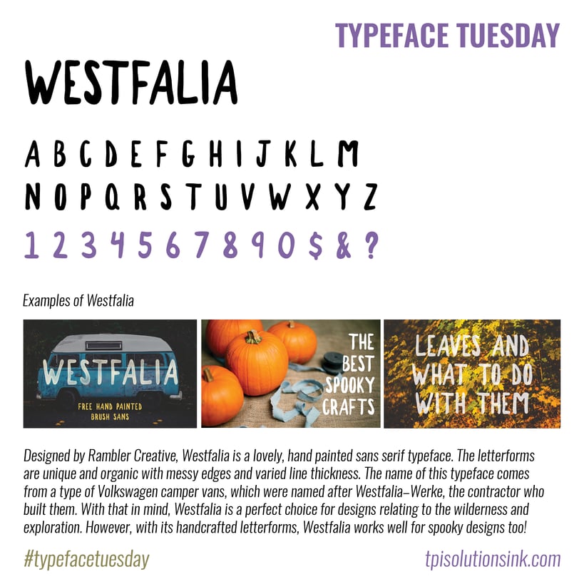 Typeface Tuesday – Westfalia
