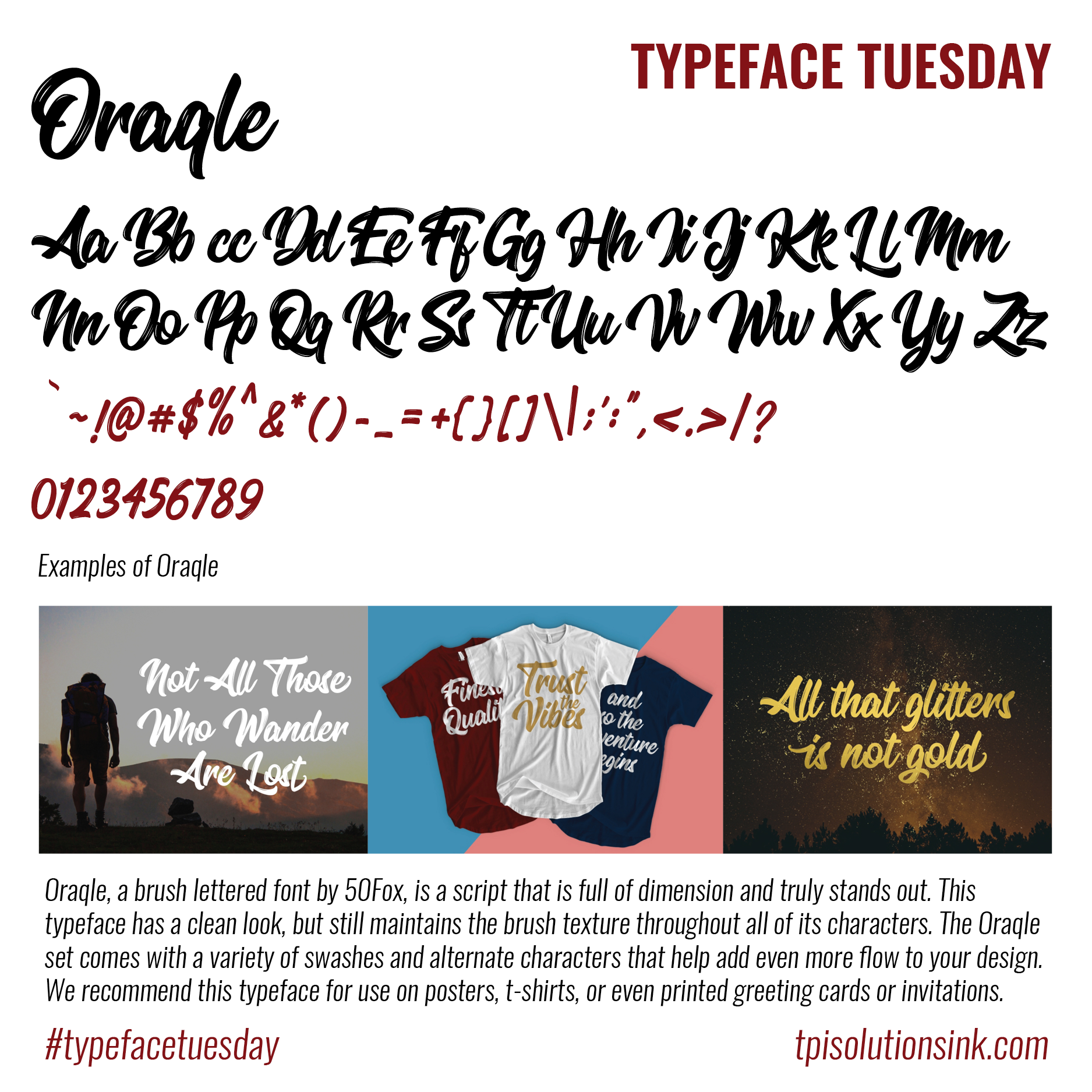 Oraqle Font Script Typeface Tuesday Recap – April 2018