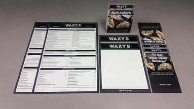 Waxy's Menus & Table Tents, that's #WhatsOnPress at TPI Solutions Ink.