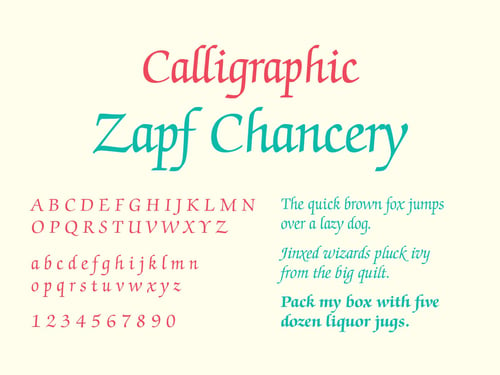 Calligraphic Script - Typography 101 TPI Solutions Ink