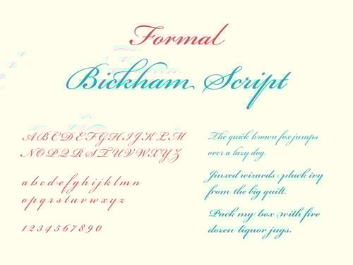 Formal Script: Typography 101 TPI Solutions Ink