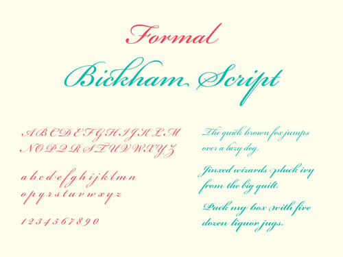 Formal Script: Typography 101 TPI Solutions Ink