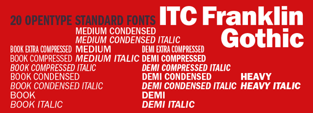 ITC Franklin Gothic Font