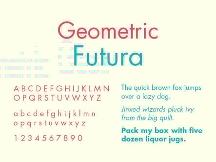 Geometric Sans Serif Typeface, Futura, TPI Solutions Ink