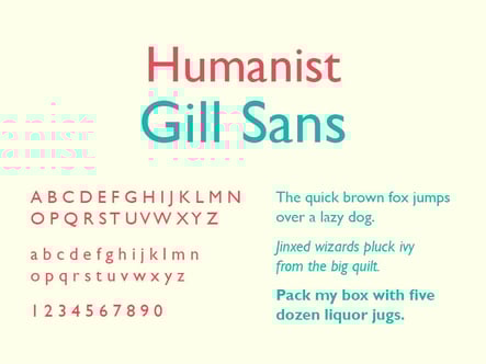Humanist Sans Serif Typeface, Gill Sans, TPI Solutions Ink