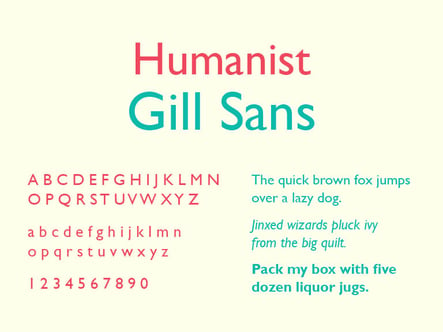 Humanist Sans Serif Typeface, Gill Sans, TPI Solutions Ink